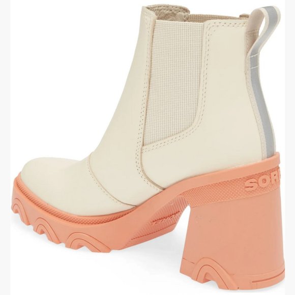NEW Sorel Size 9.5, 10 Women's Waterproof Brex Heel Chelsea Boots - Natural/Pink - Picture 3 of 10